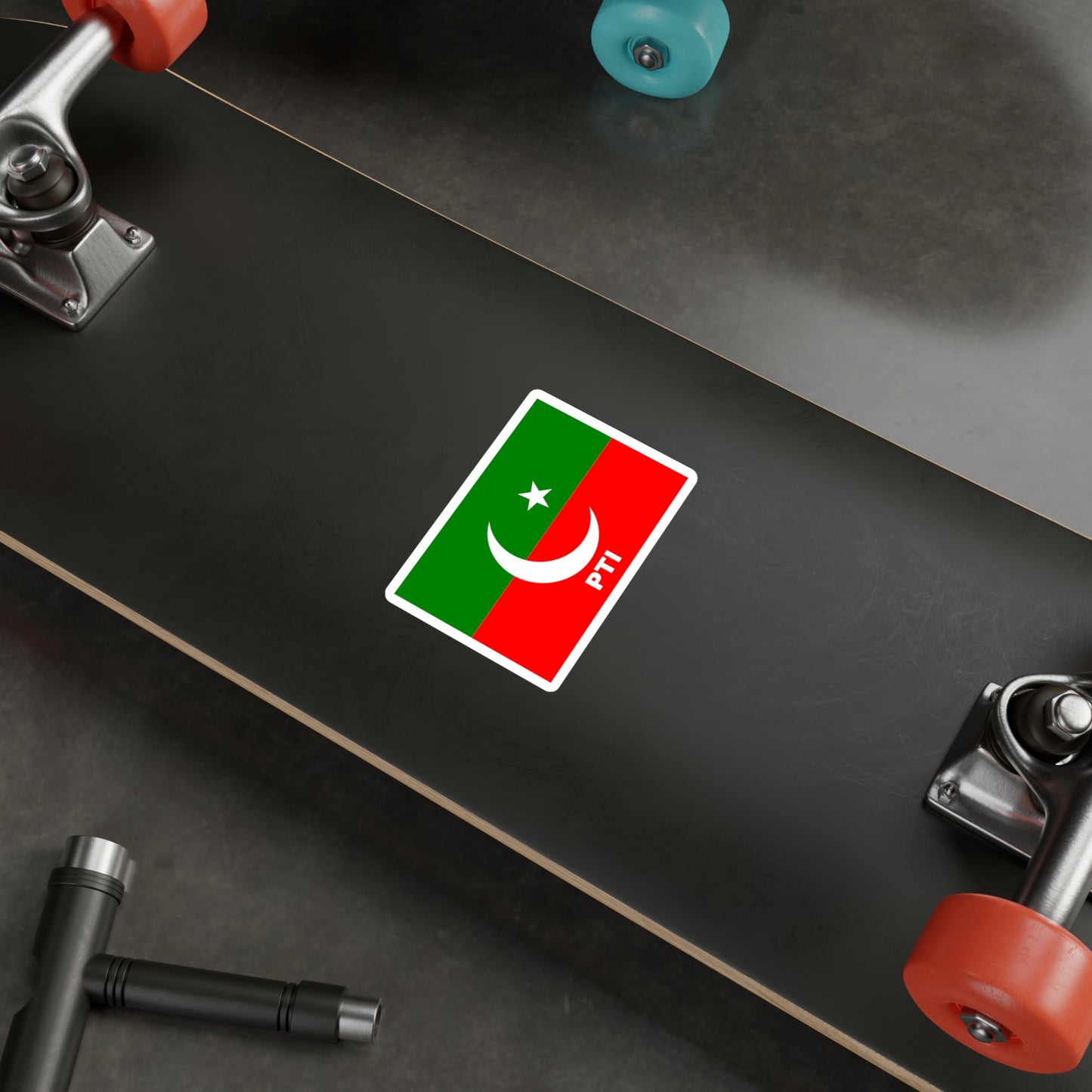 PTI Flag Sticker Pakistan Tehreek-e-Insaaf Imran Khan decal for cars, laptops and more Indoor or Outdoor Kiss-Cut Vinyl Decals