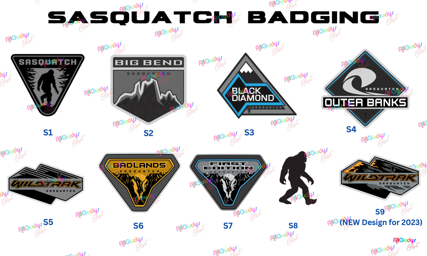 Ford Bronco Lover Toddler tshirt with model logo on left sleeve printed on soft Bella + Canvas shirts, WildTrak Big Bend Bad Lands Raptor