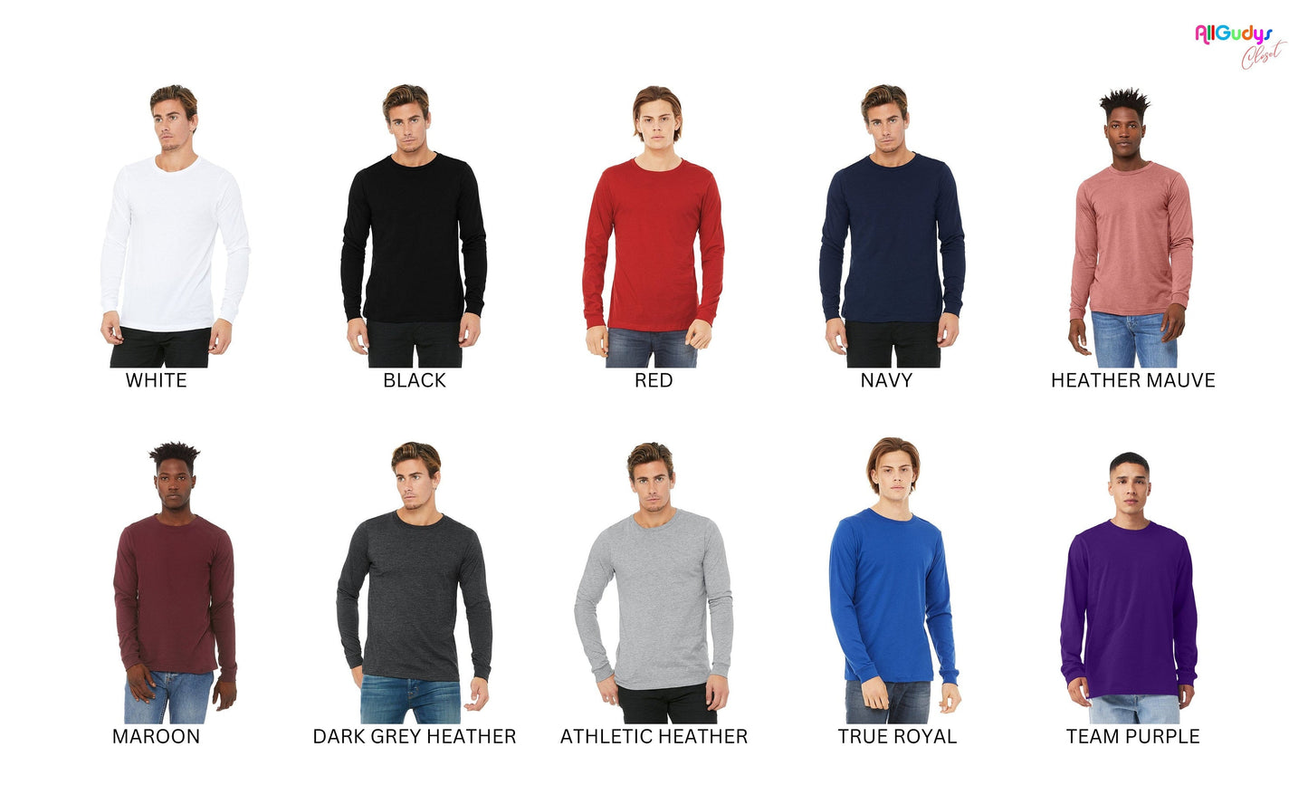 Ford Bronco Lover Long Sleeve tshirt with model logo on left sleeve printed on Bella+Canvas shirts Ford Bronco WildTrak Big Bend Bad Lands Raptor