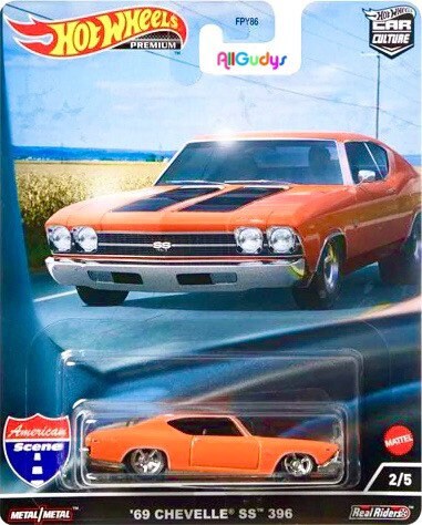 Hot Wheels Premium 1969 Chevelle SS 396 Coupe ‘69 Orange