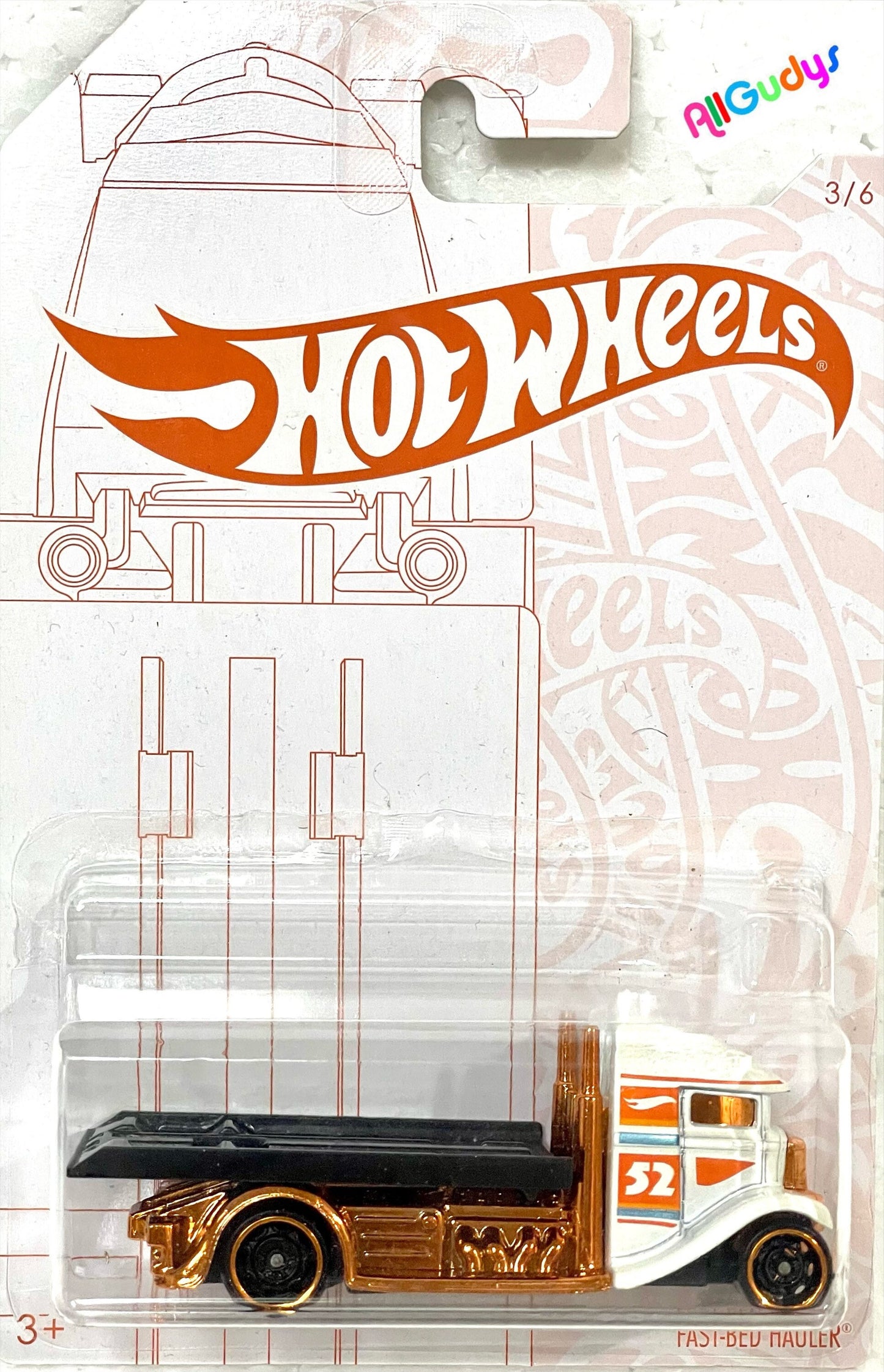 Hot Wheels 52 Anniversary Special Edition Fast Bed Hauler Copper White
